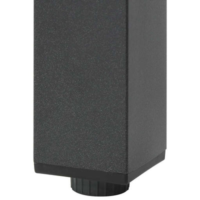 Musta puutarhapöytä Nihat 190x90x74cm (alumiini ja lasi)