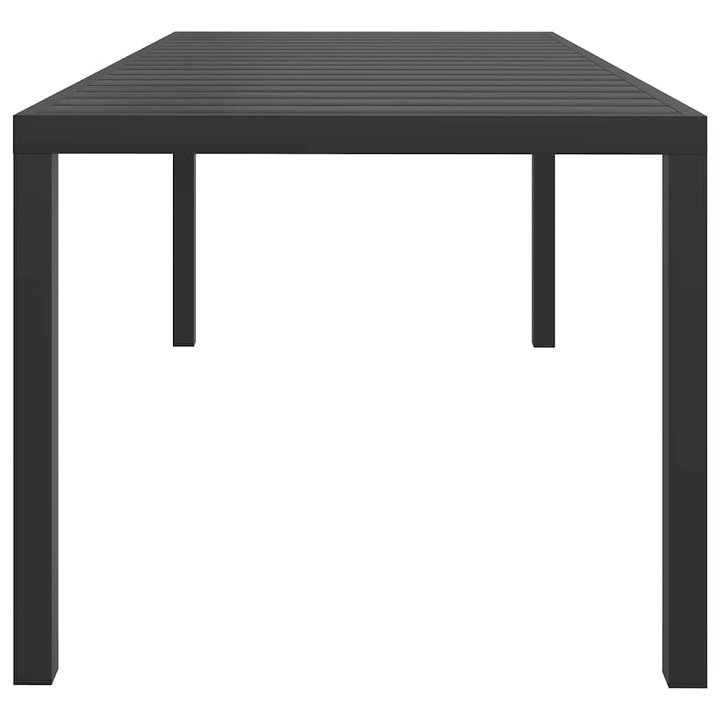 Musta puutarhapöytä Memery 185x90x74cm (alumiini ja wpc)