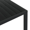 Puutarhapöytä musta 185x90x74 cm alumiini ja WPC