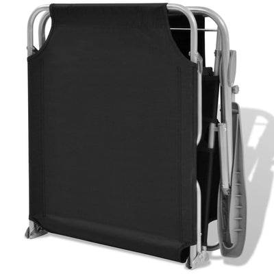 Musta aurinkotuoli katoksella teräs Dionis