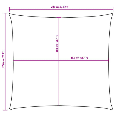 Terrakotta aurinkovarjopurje oxford-kangas neliö Wallington 2x2 m