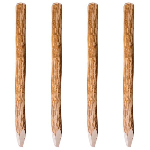 Aitatolpat terävä kärki 4 kpl pähkinäpuu 120 cm
