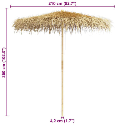 Aurinkovarjo bambu/banaanipuun lehdet Jirayr 210cm