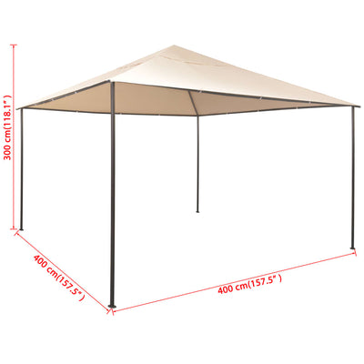 Huvimaja/paviljonki 4x4 teräs Beige