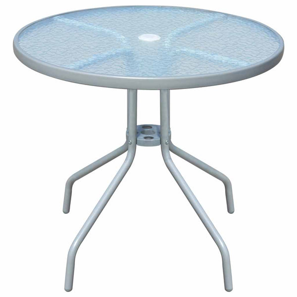 Bistropöytä harmaa 80x71 cm teräs