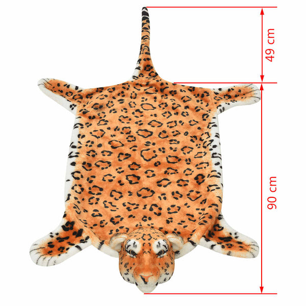 Leopardimatto plyysi 139 cm Ruskea