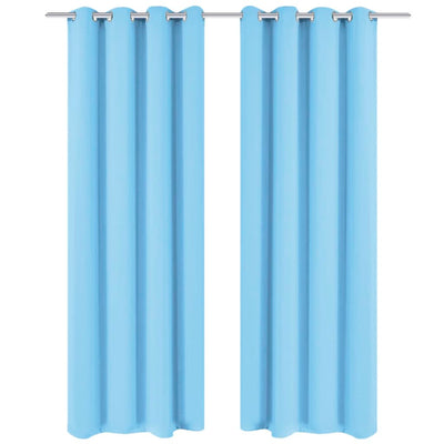 Turkoosi pimennysverho purjerenkailla Ianorica 270x245cm