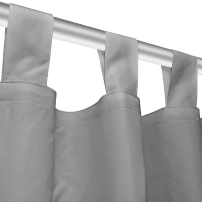 Mikro-satiiniverhot silmukoilla 2 kpl 140x175 cm Harmaa