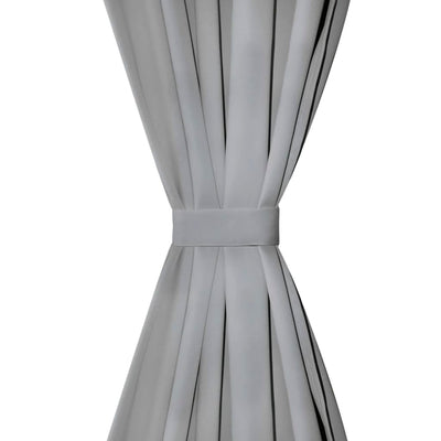 Mikro-satiiniverhot silmukoilla 2 kpl 140x225 cm Harmaa