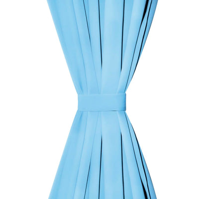 Mikro-satiiniverhot silmukoilla 2 kpl 140x175 cm Turkoosi