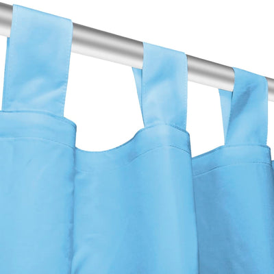 Mikro-satiiniverhot silmukoilla 2 kpl 140x225 cm Turkoosi