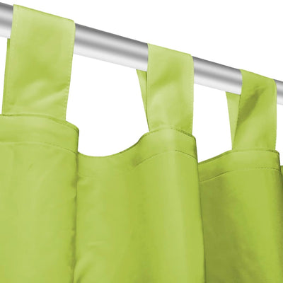 Mikro-satiiniverhot silmukoilla 2 kpl 140x225 cm Vihreä