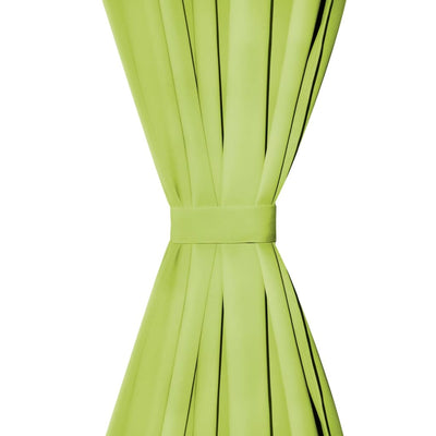 Mikro-satiiniverhot silmukoilla 2 kpl 140x245 cm Vihreä
