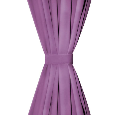 Mikro-satiiniverhot silmukoilla 2 kpl 140x225 cm Violetti