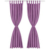 Mikro-satiiniverhot silmukoilla 2 kpl 140x245 cm Violetti