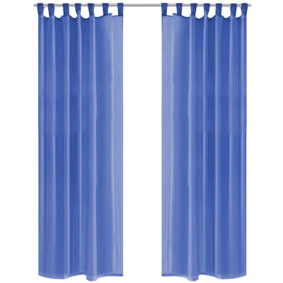 Voileeverhot 2 kpl 140x175 cm Syvänsininen