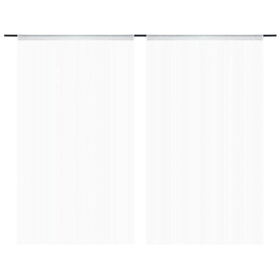 String-verhot 2 kpl 100x250 cm Valkoinen