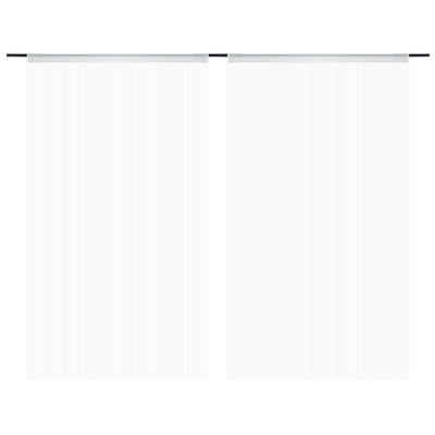 String-verhot 2 kpl 140x250 cm Valkoinen