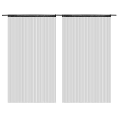 String-verhot 2 kpl 100x250 cm Musta