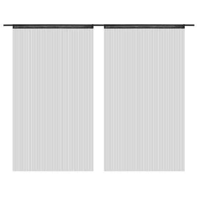 String-verhot 2 kpl 140x250 cm Musta