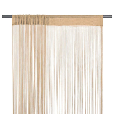 String-verhot 2 kpl 140x250 cm Beige