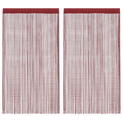 String-verhot 2 kpl 100x250 cm Viininpunainen