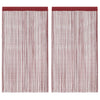 Viininpunainen string-verhot Norwood 100x250cm (2 kpl)