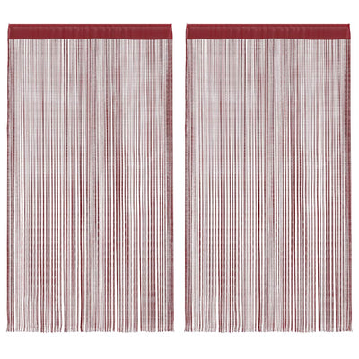 String-verhot 2 kpl 140x250 cm Viininpunainen