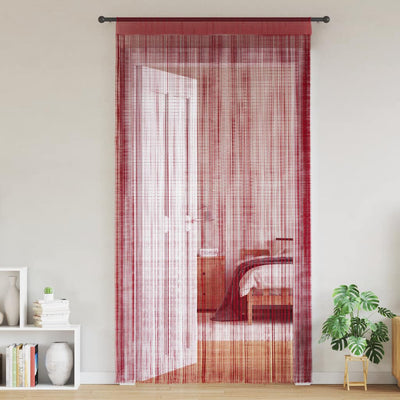 String-verhot 2 kpl 140x250 cm Viininpunainen