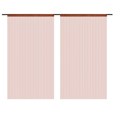 String-verhot 2 kpl 100x250 cm Ruskea