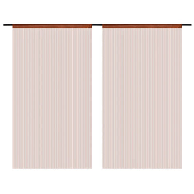 String-verhot 2 kpl 140x250 cm Ruskea