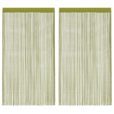 Vihreä string-verhot Norwood 100x250cm (2 kpl)