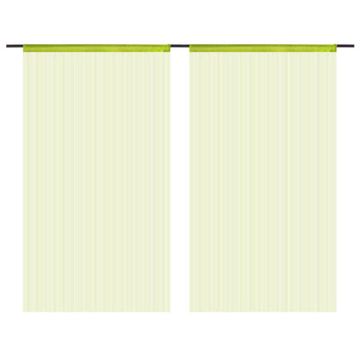 String-verhot 2 kpl 100x250 cm Vihreä