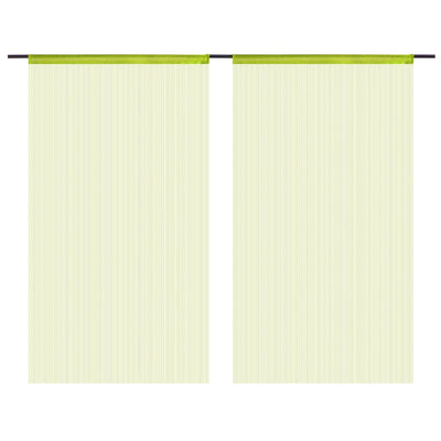 String-verhot 2 kpl 140x250 cm Vihreä