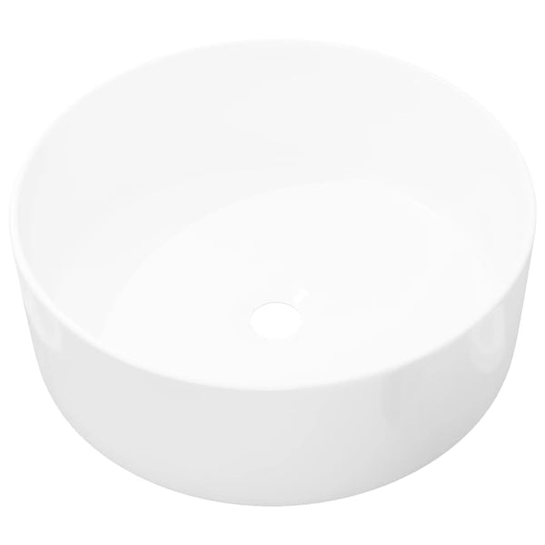 Valkoinen pyöreä pesuallas keraaminen Ignacz 40x15cm