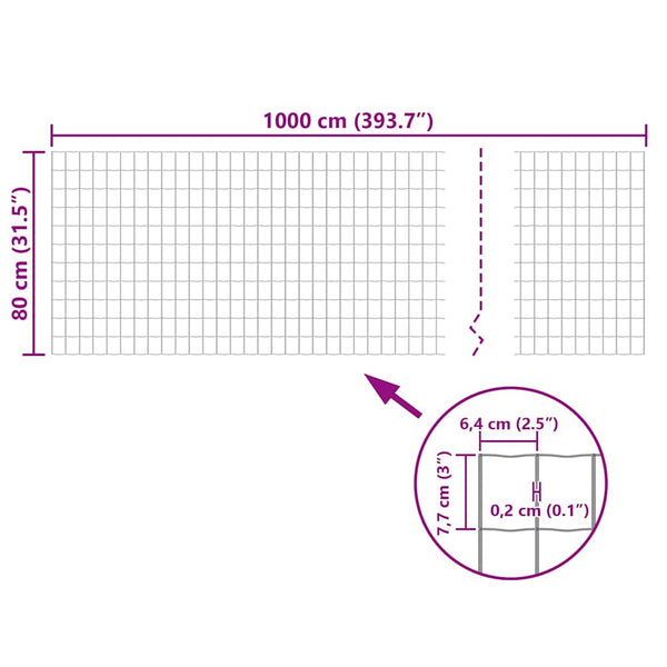 Euro-aita teräs 10x0,8 m harmaa