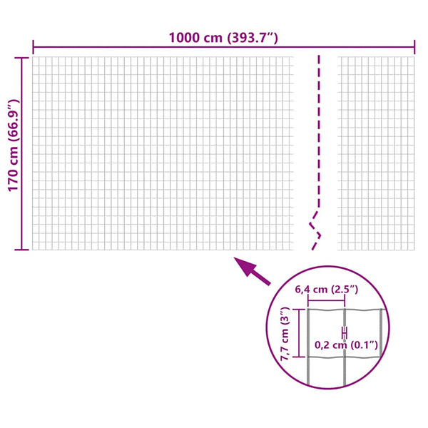 Euro-aita teräs 10x1,7 m harmaa