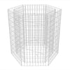 Korotettu kuusikulmainen gabion-/kivikorikehys 100x90x100 cm