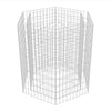 Korotettu kuusikulmainen gabion-/kivikorikehys 100x90x100 cm