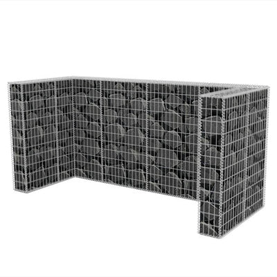 Kivikoriaita kolmelle roska-astialle 250x100x120 cm