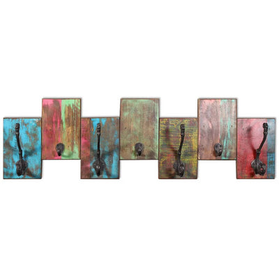 Vaatenaulakko Telmann (7 koukkua kierrätetty puu)