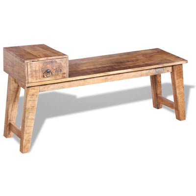 Penkki laatikolla täysi mangopuu 120x36x60 cm