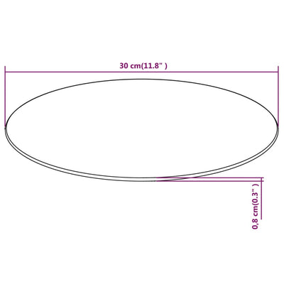 Pöytälevy Karkaistu Lasi Pyöreä 300 mm