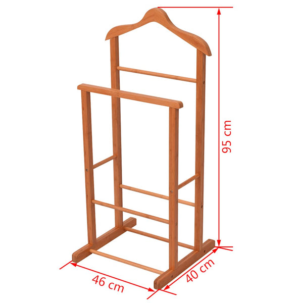 Vaatteiden Hyllyt 2 kpl Ruskea 46 x 40 x 95 cm Bambu