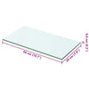 Hyllypaneeli Kirkas lasi 50x20 cm