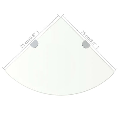 Kromisilla kulmahylly Diter 25x25cm (kirkas lasi)