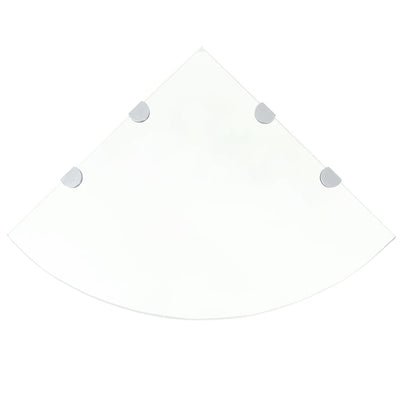 Kromisilla kulmahylly Diter 45x45cm (kirkas lasi)