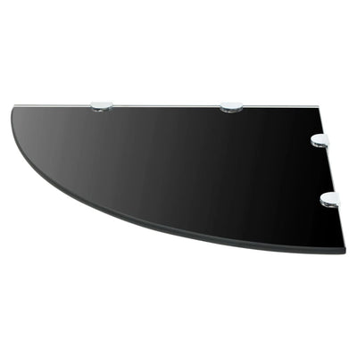 Musta kulmahylly Diter 45x45cm (kromisilla kiinnikkeillä)