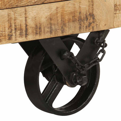 Sohvapöytä Leora 70x70x40cm (karkea mangopuu)