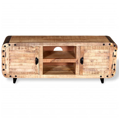 TV-taso Karkea mangopuu 120x30x50 cm